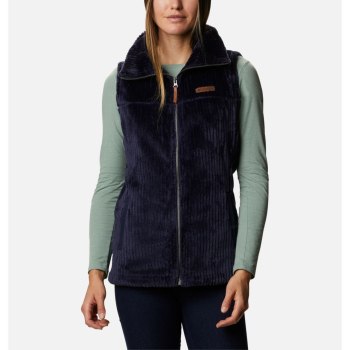 Columbia Fire Side Sherpa, Chaleco Azul Marino Rayas Para Mujer | 436987-KNC